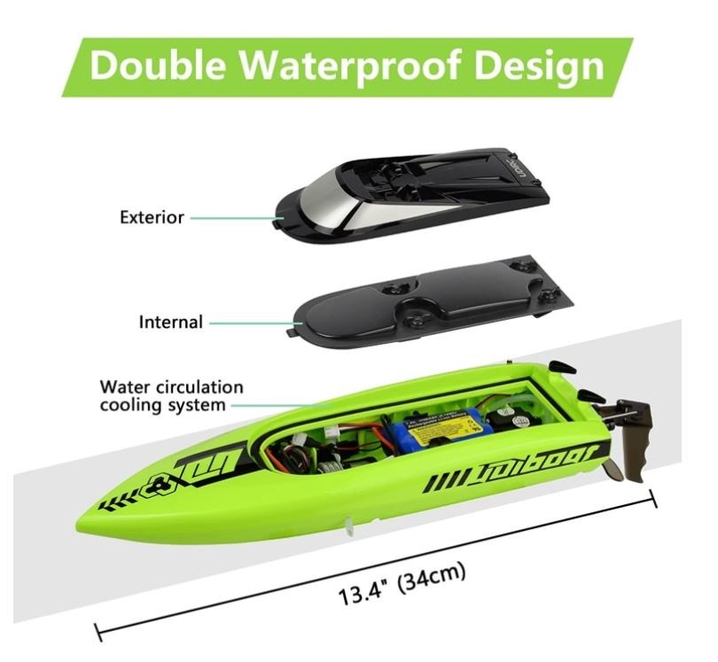 UDI Shark RC Boat - Grön 2.4GHz