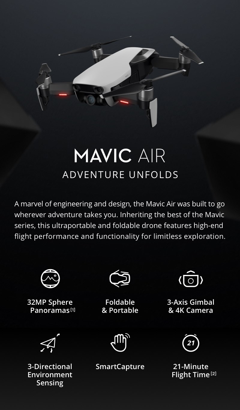 DJI Mavic Air - Fly Mer Combo - Flame Red