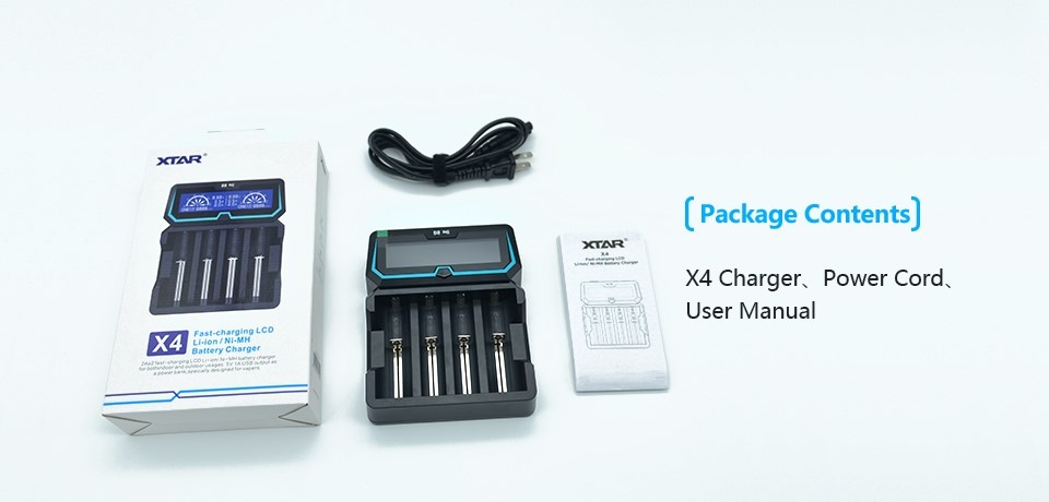 XTAR D4 Li-Ion laddar 2.0Ax2 220V
