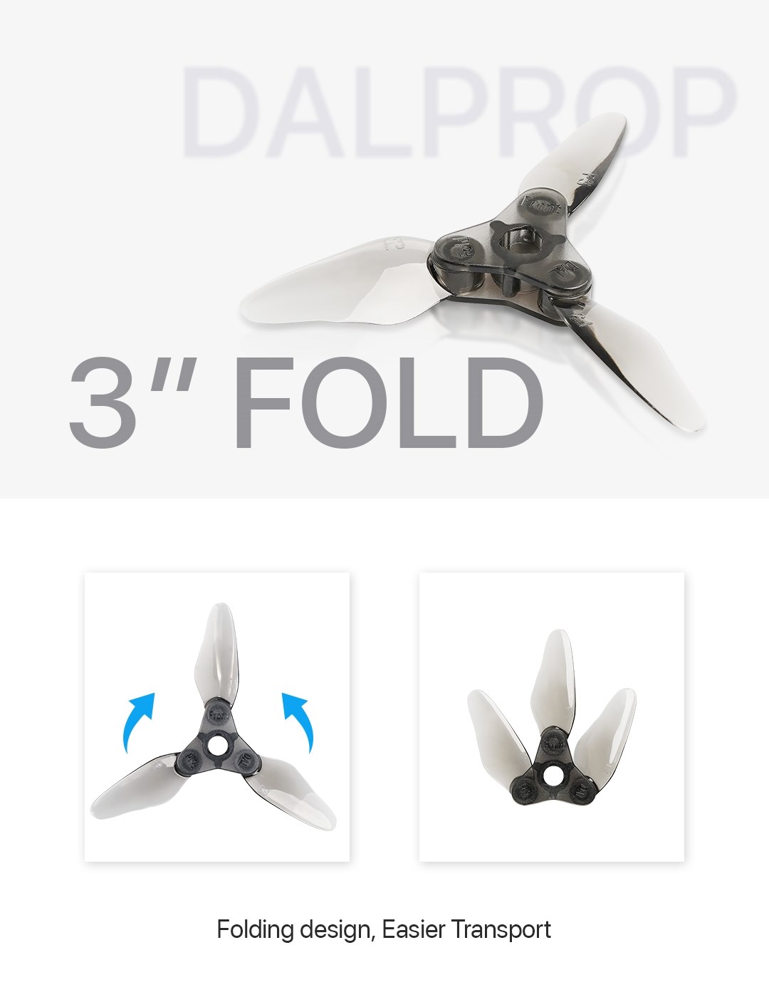 Dalprop Fold F3 Propell 4par/8st All Crystal Grey