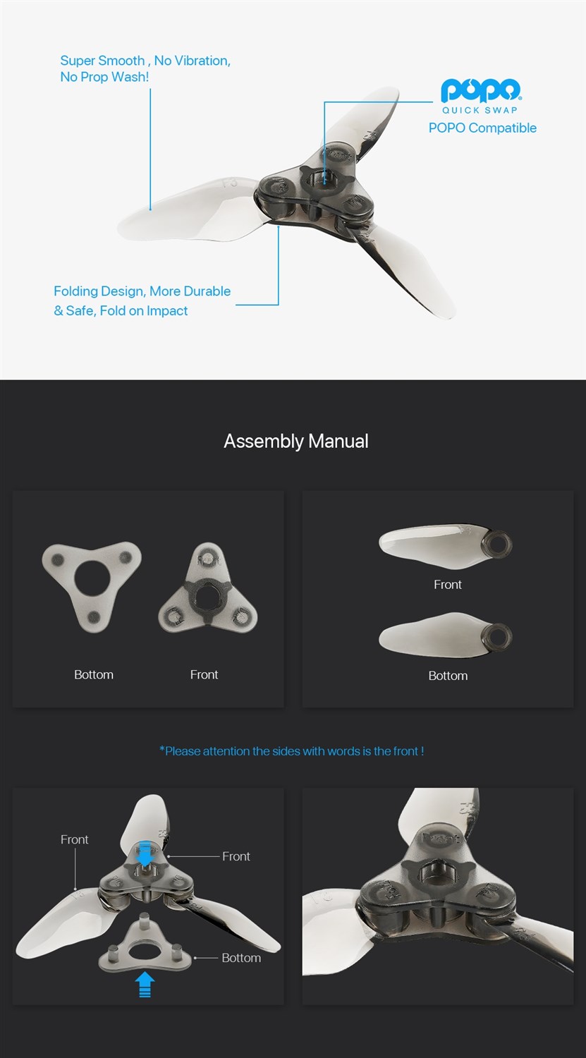 Dalprop Fold F3 Propell 4par/8st All Crystal Grey