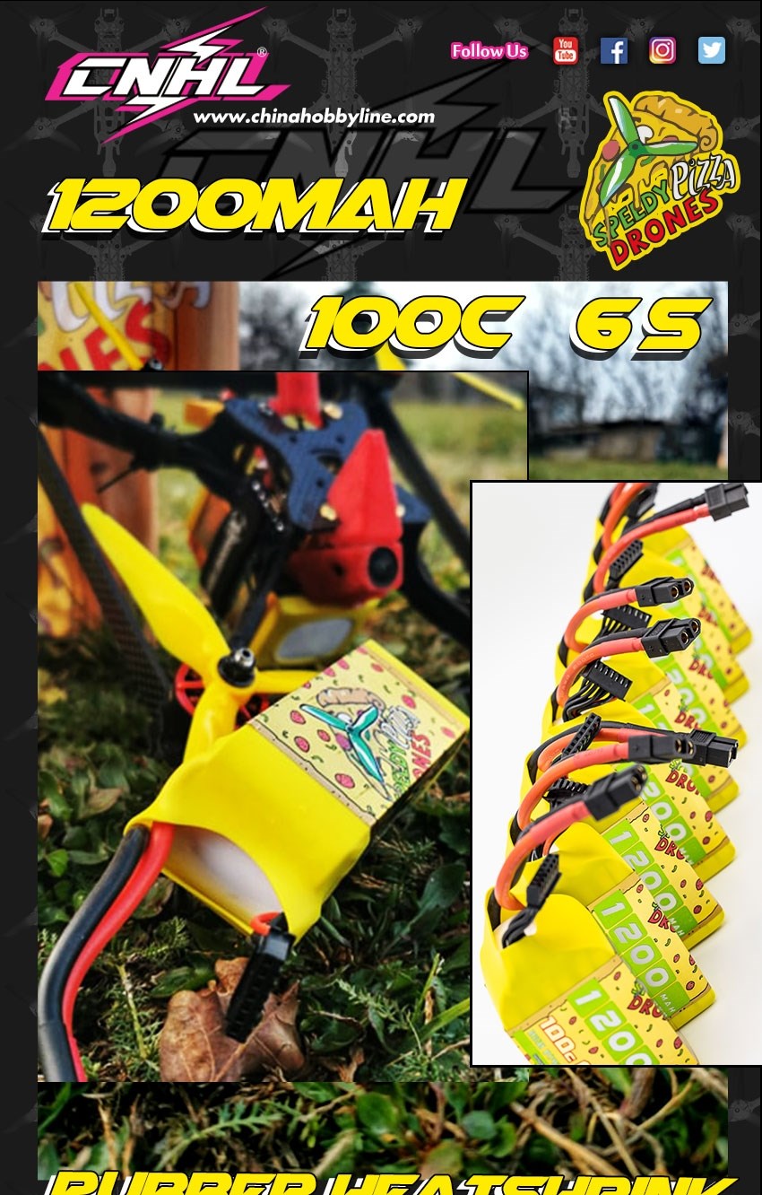 6s  1200mAh -100C - SpeedyPizzaDrones XT60