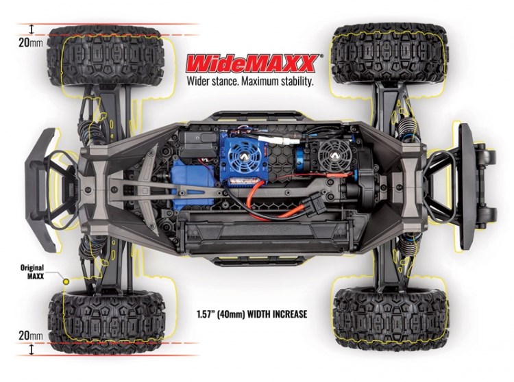 Traxxas WideMaxx 4x4 Brushless RTR Gul