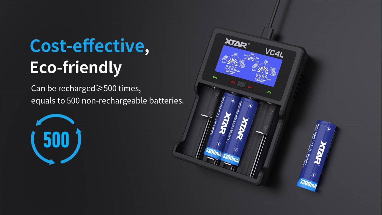 XTAR 18650 3300mAh 10A Li-Ion 