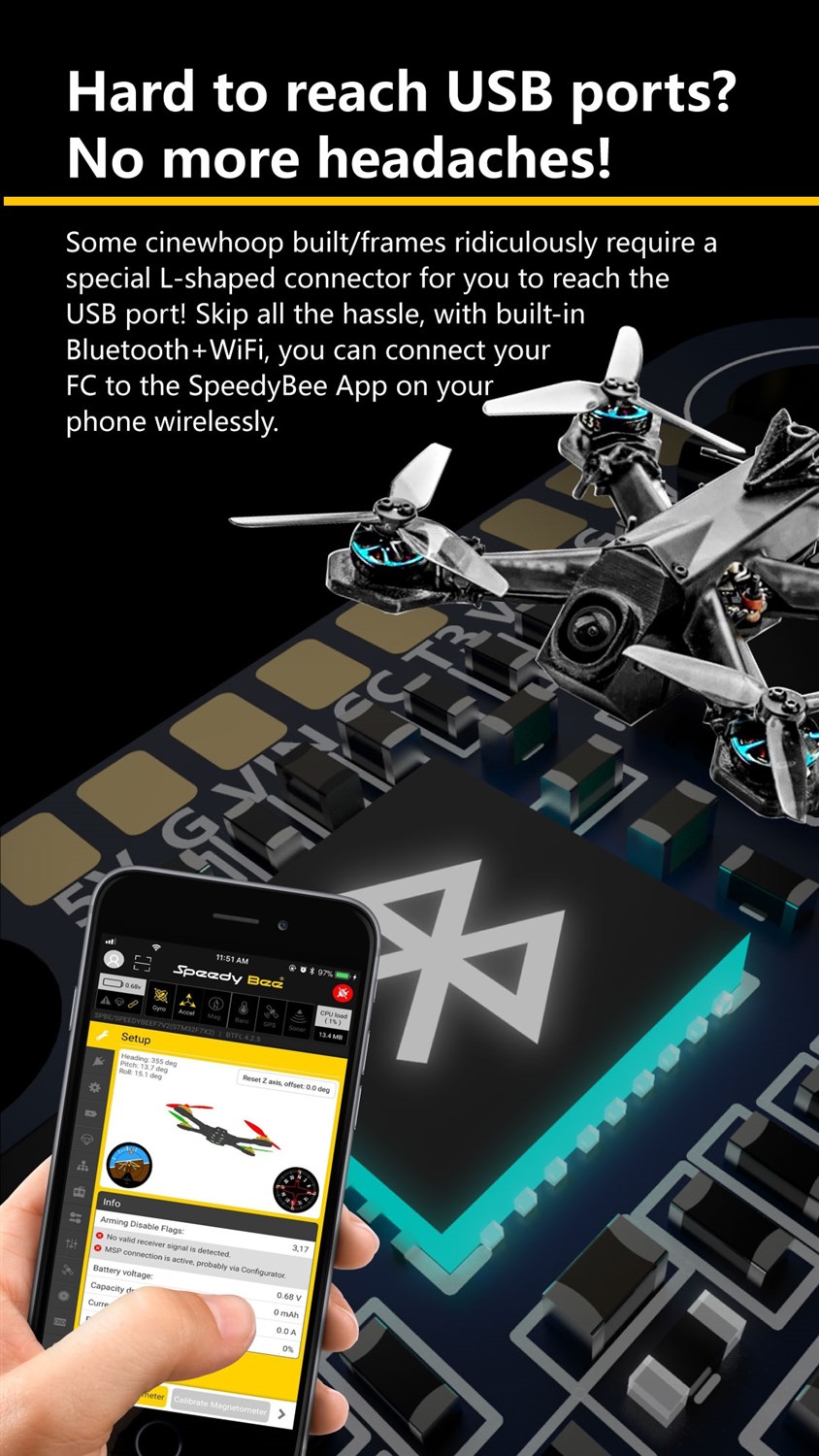 SpeedyBee F745 35A 3-6S BLS 25.5x25.5 AIO FC