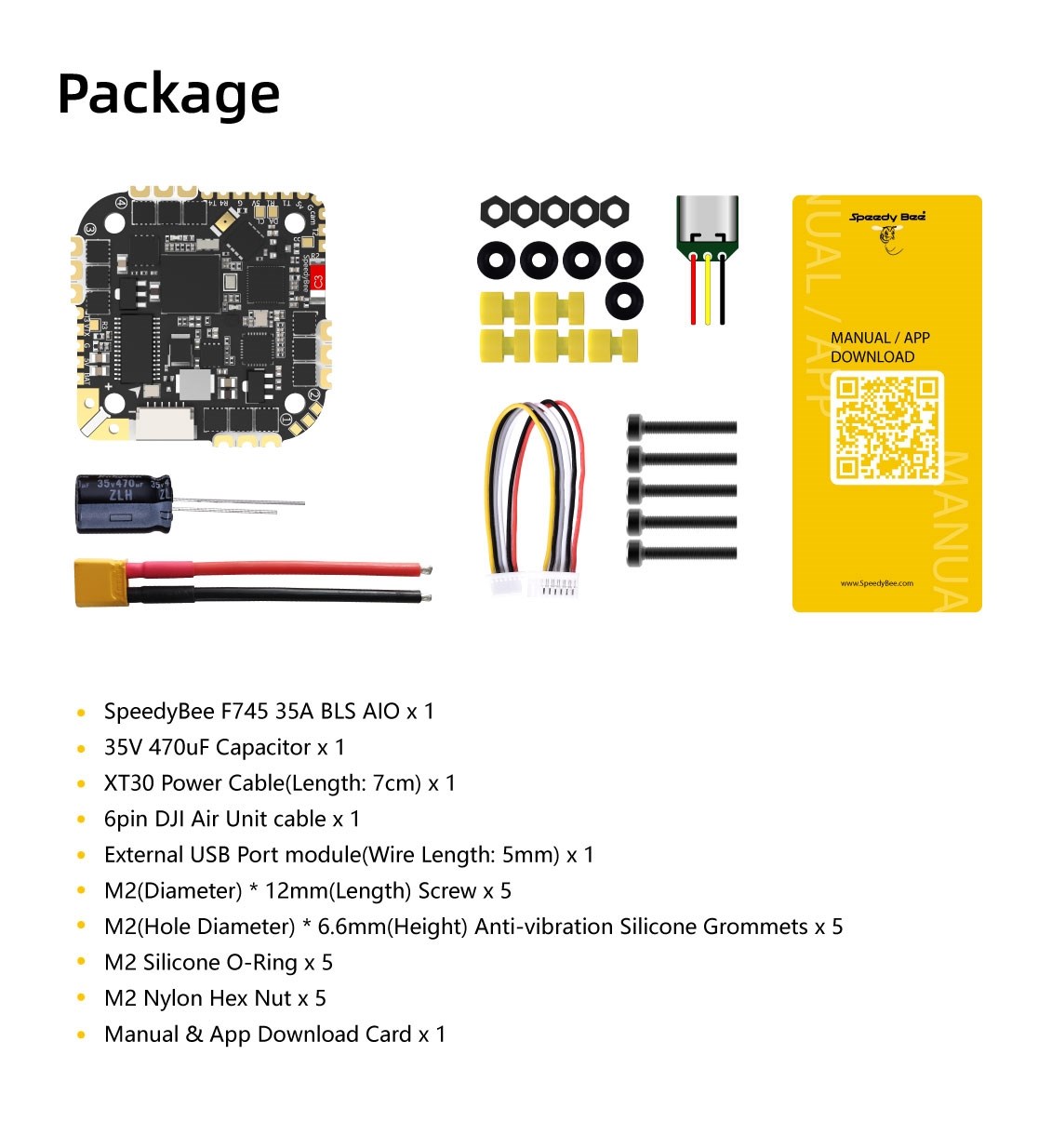 SpeedyBee F745 35A 3-6S BLS 25.5x25.5 AIO FC