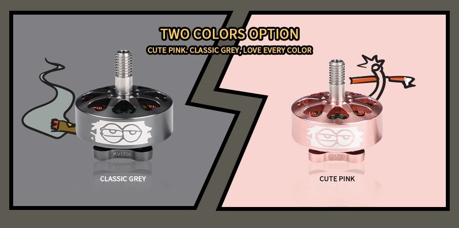 T-Motor 2306.3 1700KV Slattfpv Motor Pink