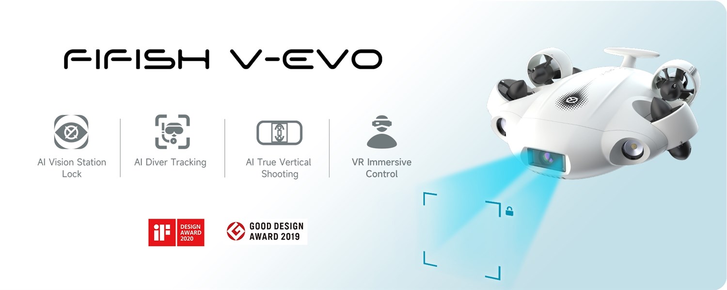 FIFISH V-EVO 100m m/Griparm - Undervattensdrnare