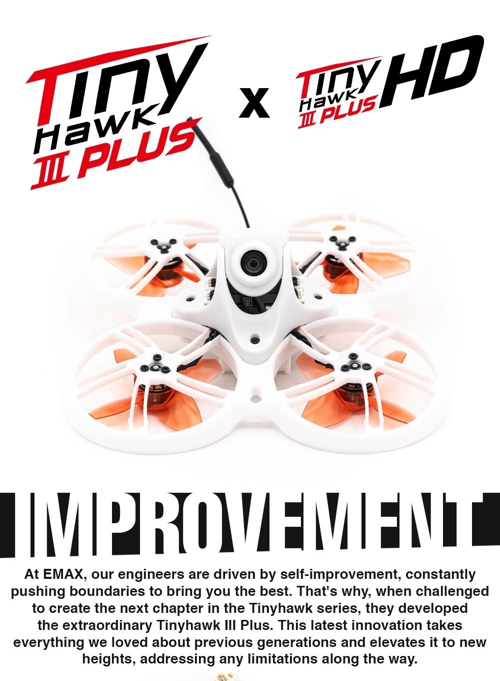EMAX Tinyhawk III Plus HD FPV BNF HDZero ELRS