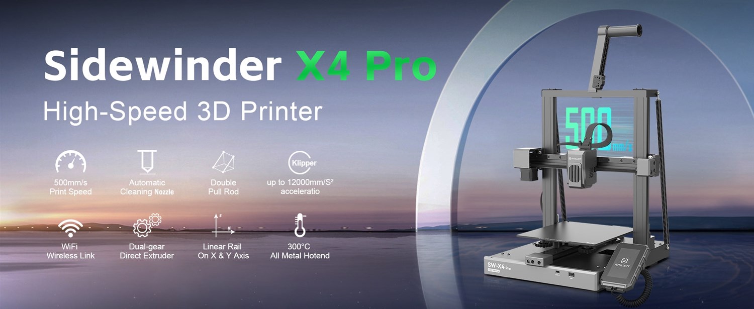 Artillery Sidewinder X4 Pro - 3D-skrivare