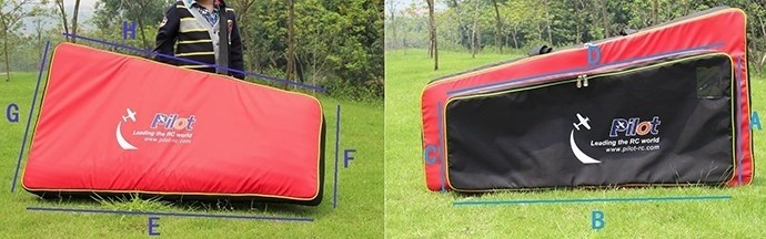 Pilot-RC Wing Bag 60cc - Red/Black