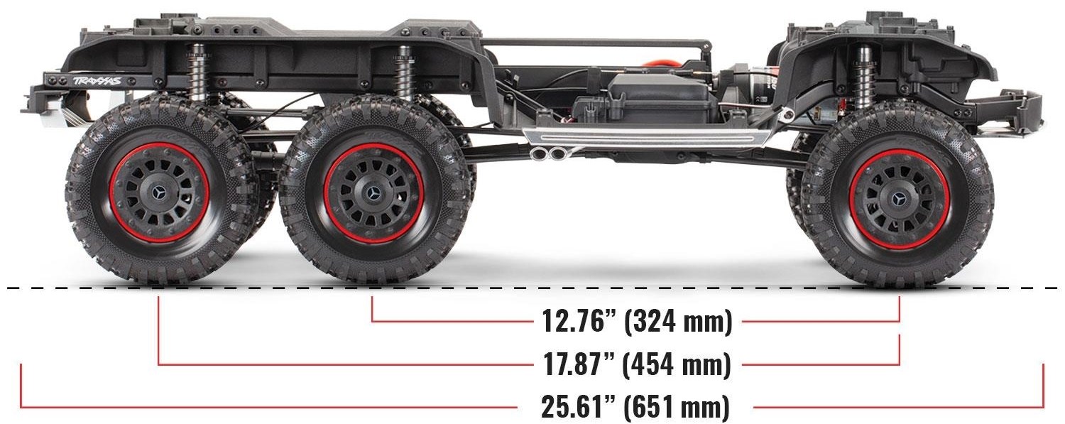 Traxxas TRX-6 Mercedes G63 AMG 6x6 Clipless Svart