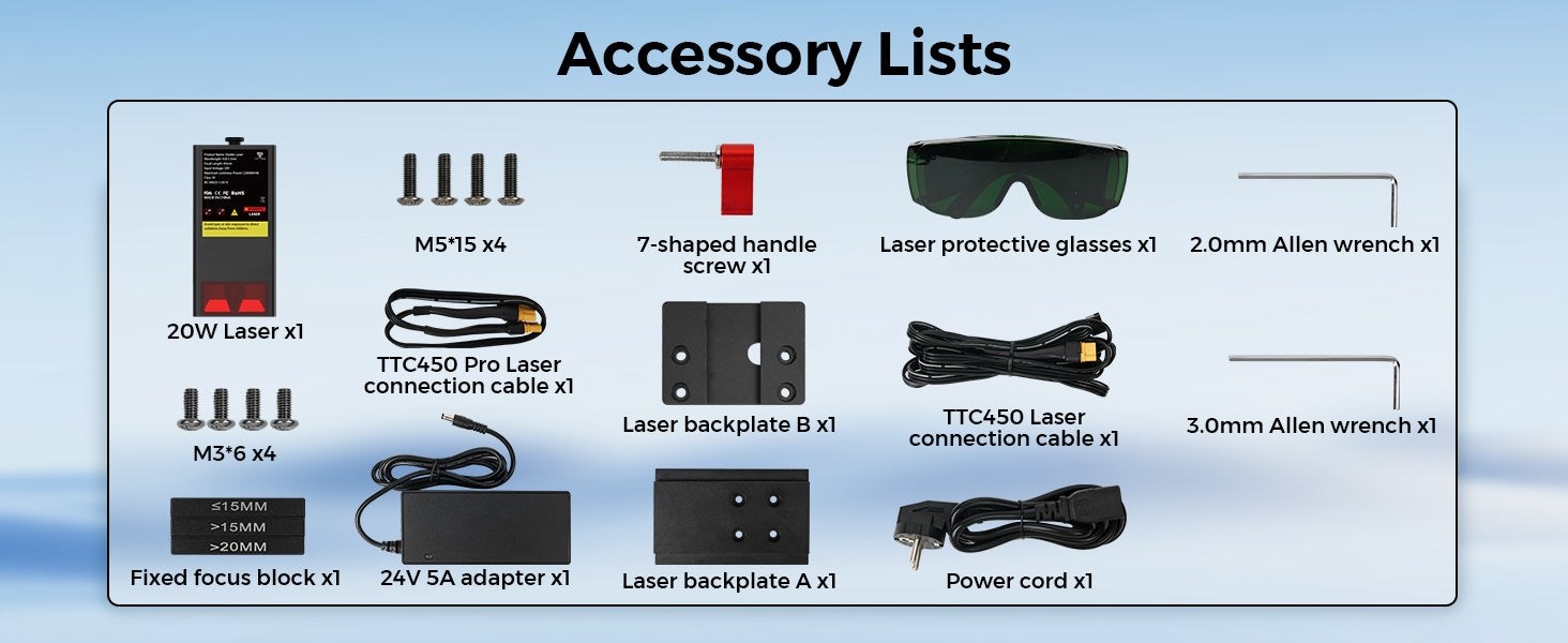 TwoTrees TC20 Laser Module fr TTC450 Pro