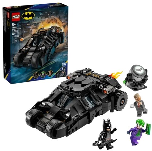 LEGO Batman med Tumbler mot Two-Face och The Joker