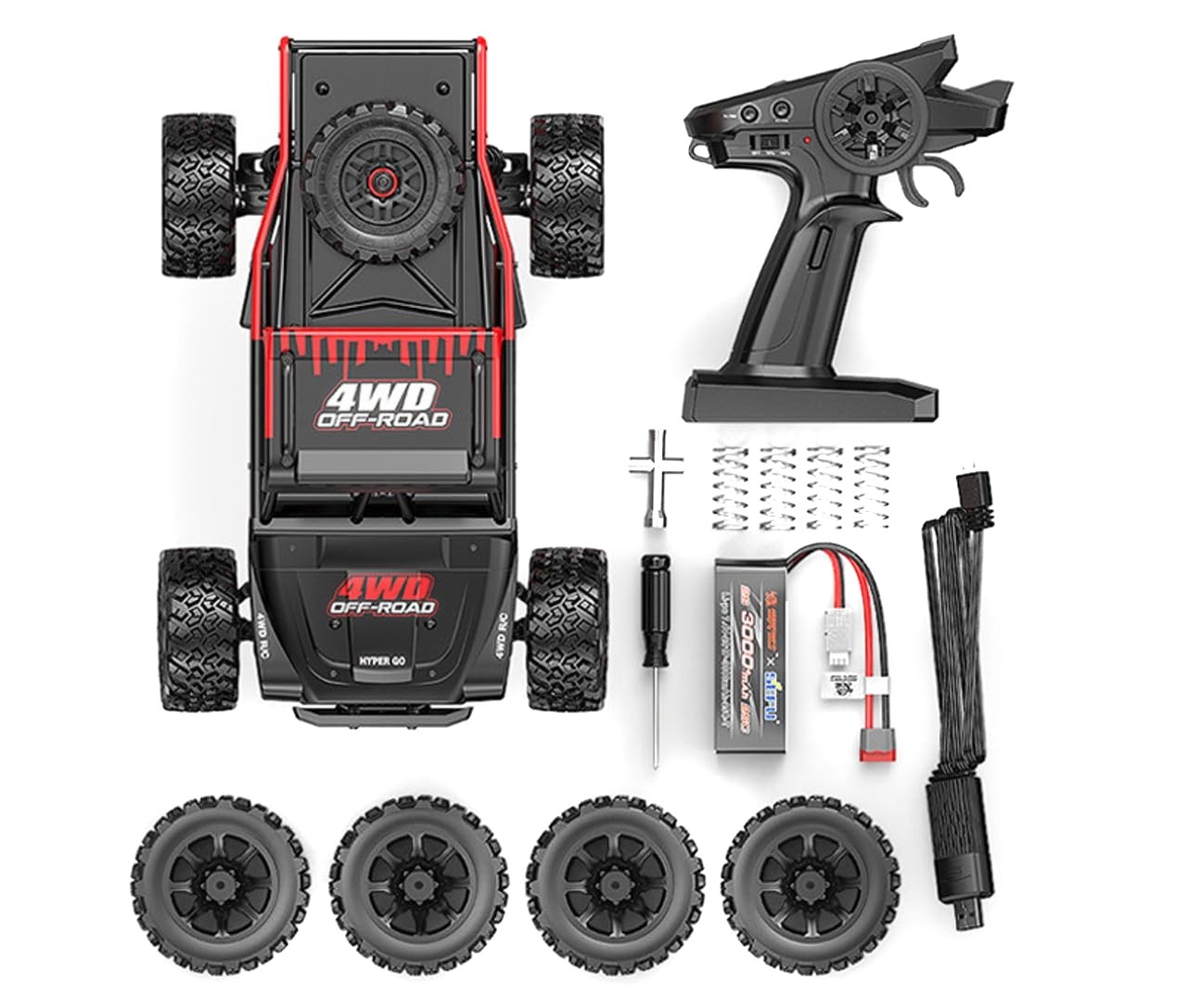 Hyper Go borstls 1/14 4WD kenbuggy