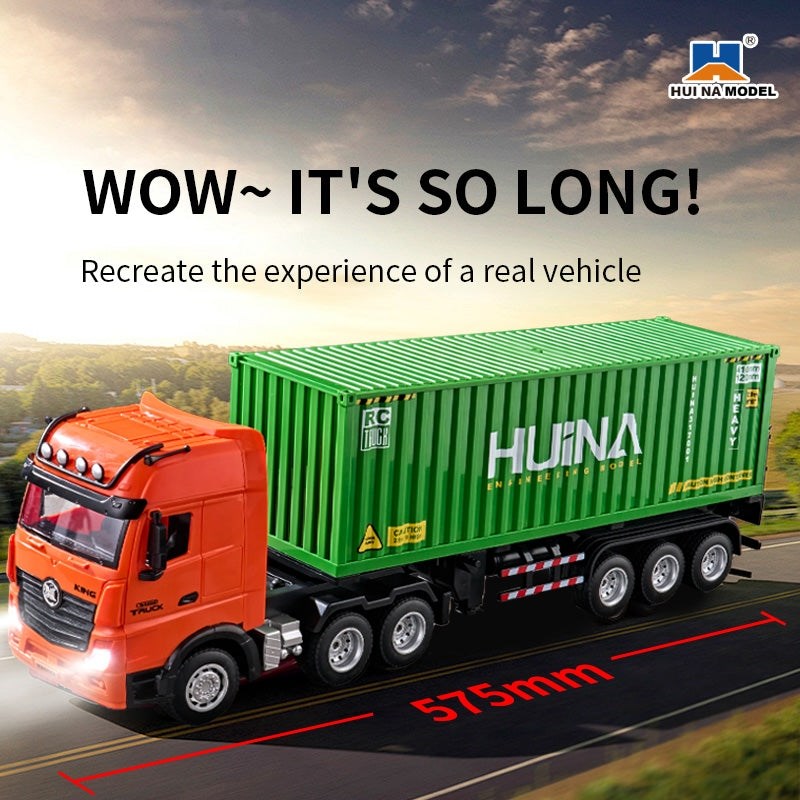 Semitrailer med container 2.4 GHz 1:18