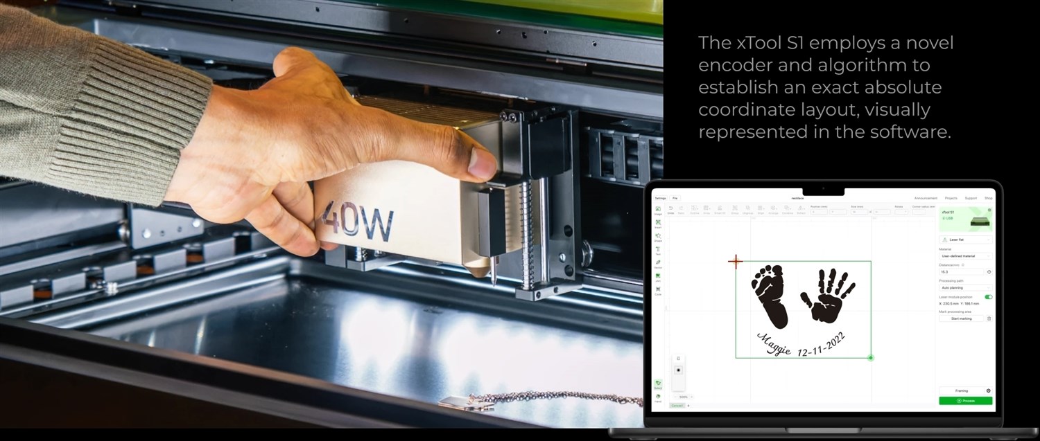 xTool S1 20W diodlaserskrare - Basic Kit
