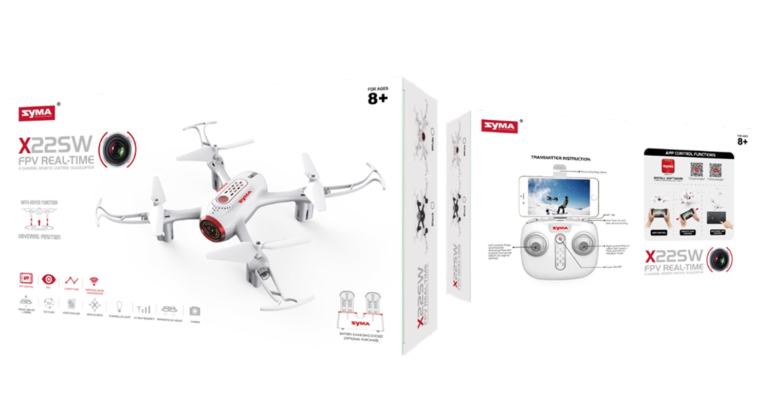 Syma Drnare - X22SW med kamera - Svart