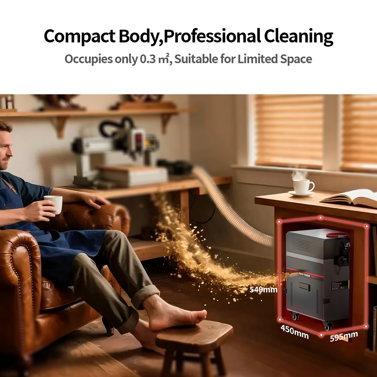 Twotrees CNC-maskindammsugare M2