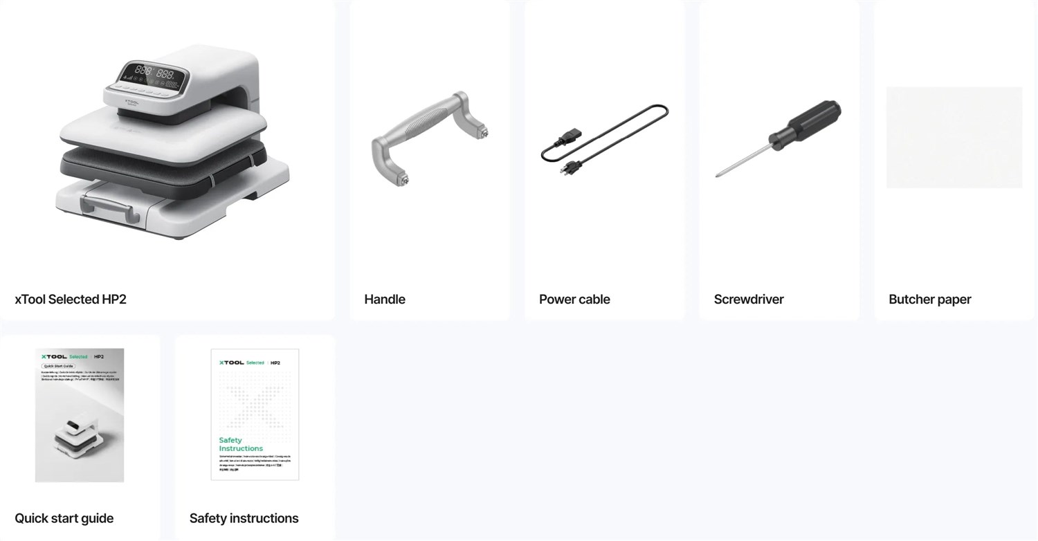 xTool Vald HP2 automatisk vrmepress