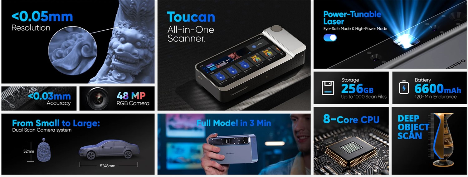 3DMakerpro Toucan - 3D-skanner