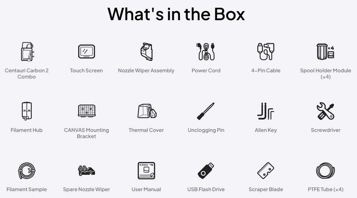 Elegoo Centauri Carbon 2 Combo - 3D-skrivare