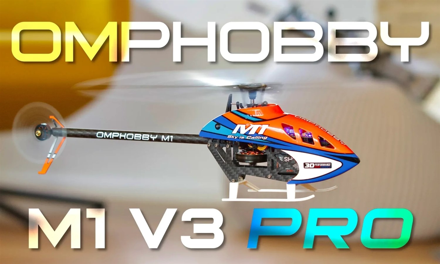 OMP Hobby M1 V3 PRO BNF Helikopter - Gul