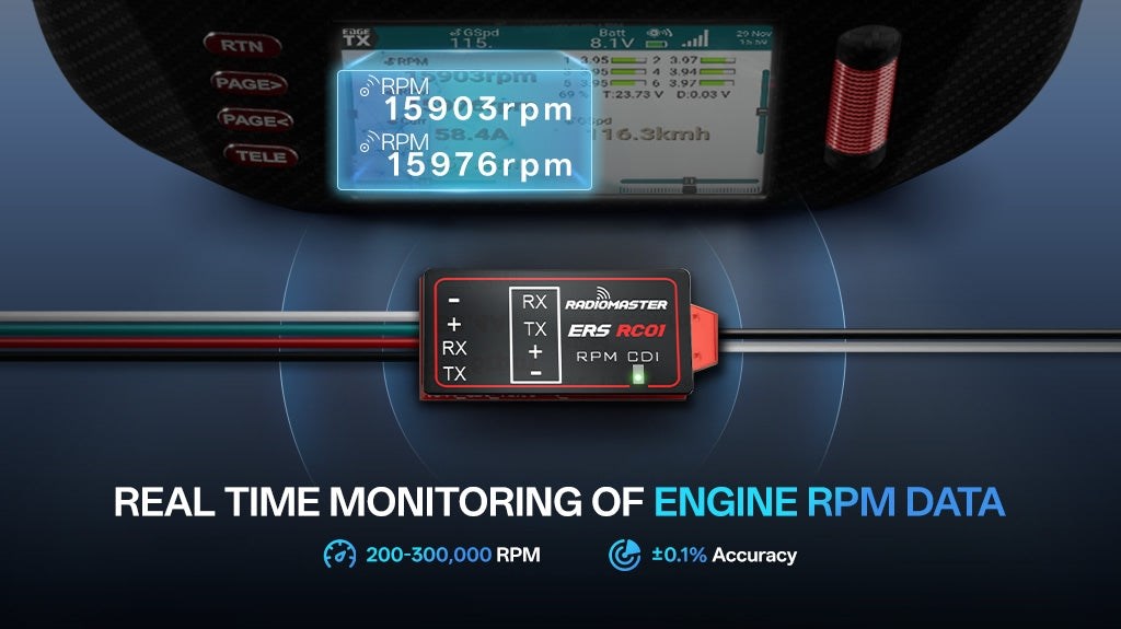 Radiomaster ERS RC01 - CDI Gas Engine Tachometer
