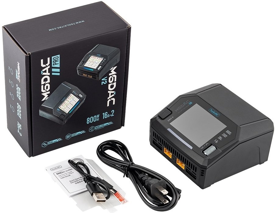 ToolkitRC M6DAC V2 2x400W AC/DC Charger XT60