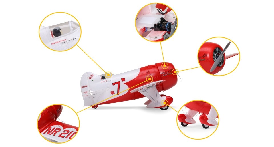 E-Flite UMX Gee Bee R-2 510mm BNF w/AS3X & SAFE