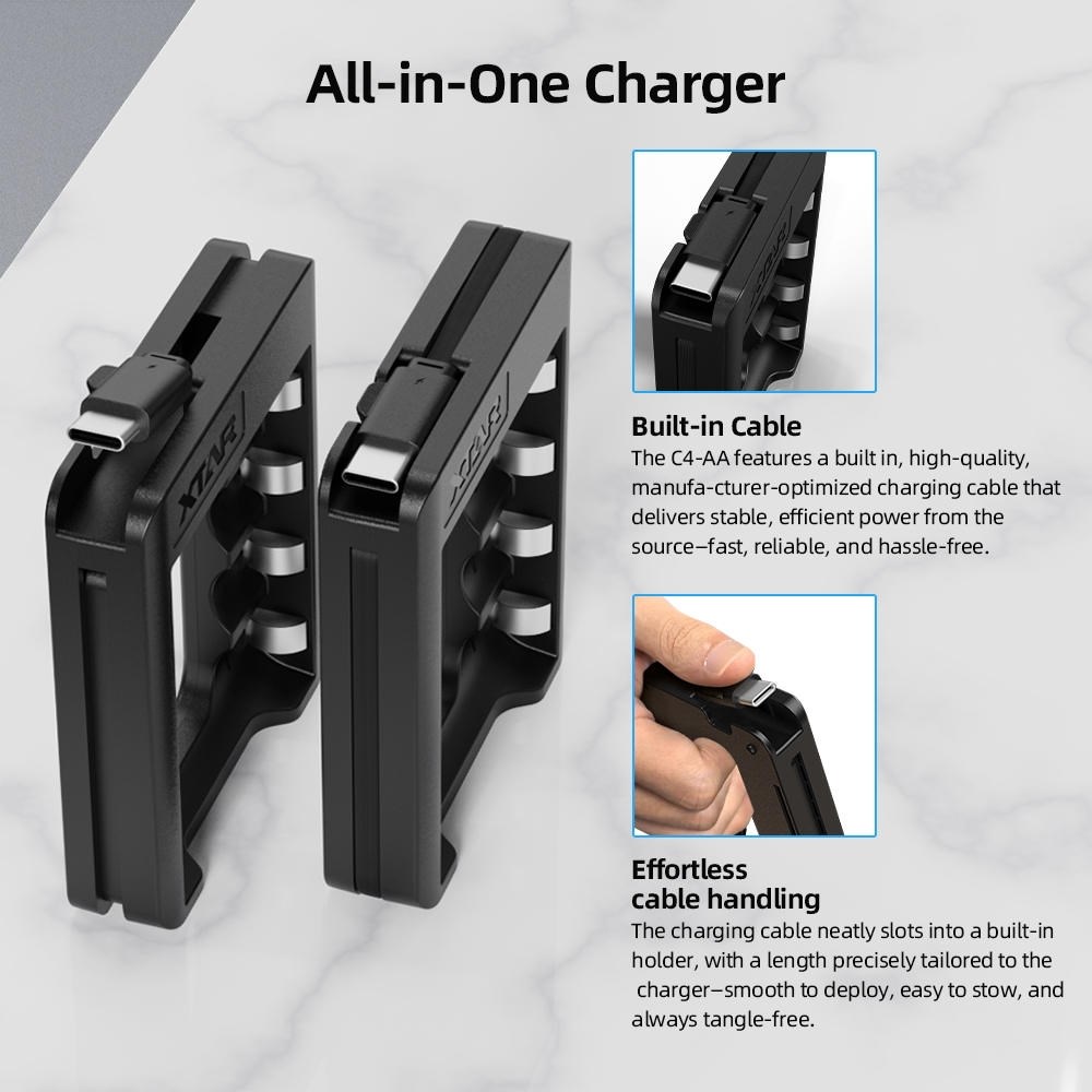 Xtar C4 AA-laddare 4x0.5A