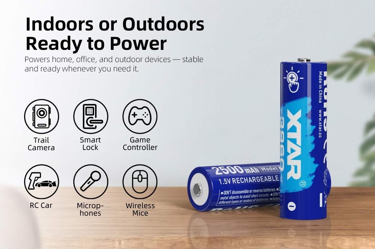 Xtar AA 1.5V 3960mWh Batterier 4 st
