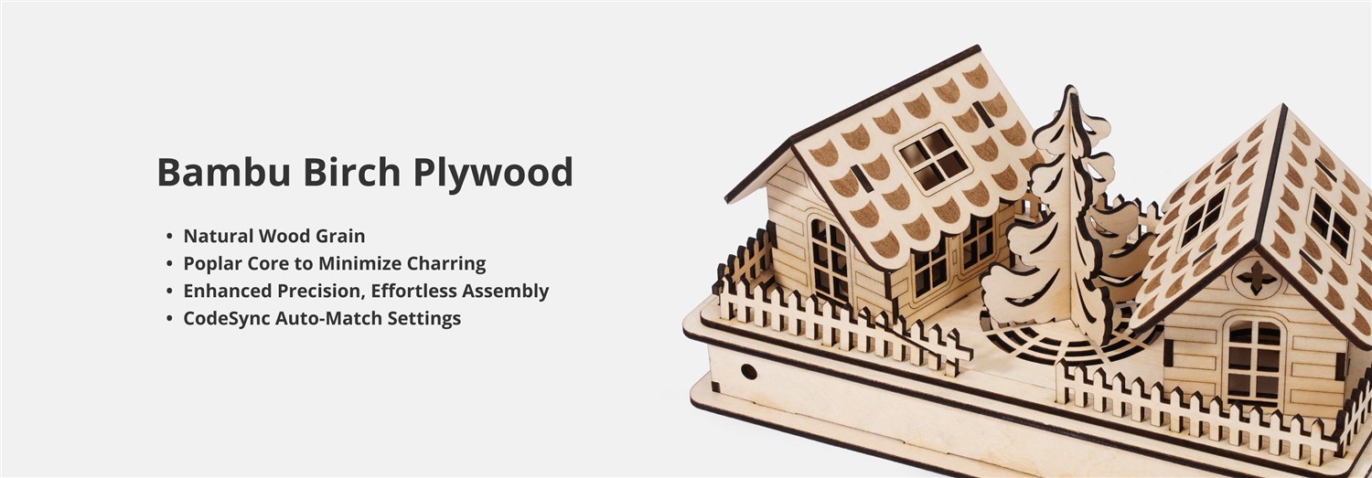 Bambu Lab  Bj�rkplywood 300x300x3mm - 6 st