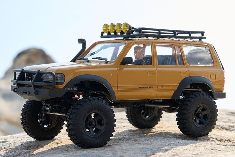 FMS FCX18 Toyota Land Cruiser V2 LC80 Gul
