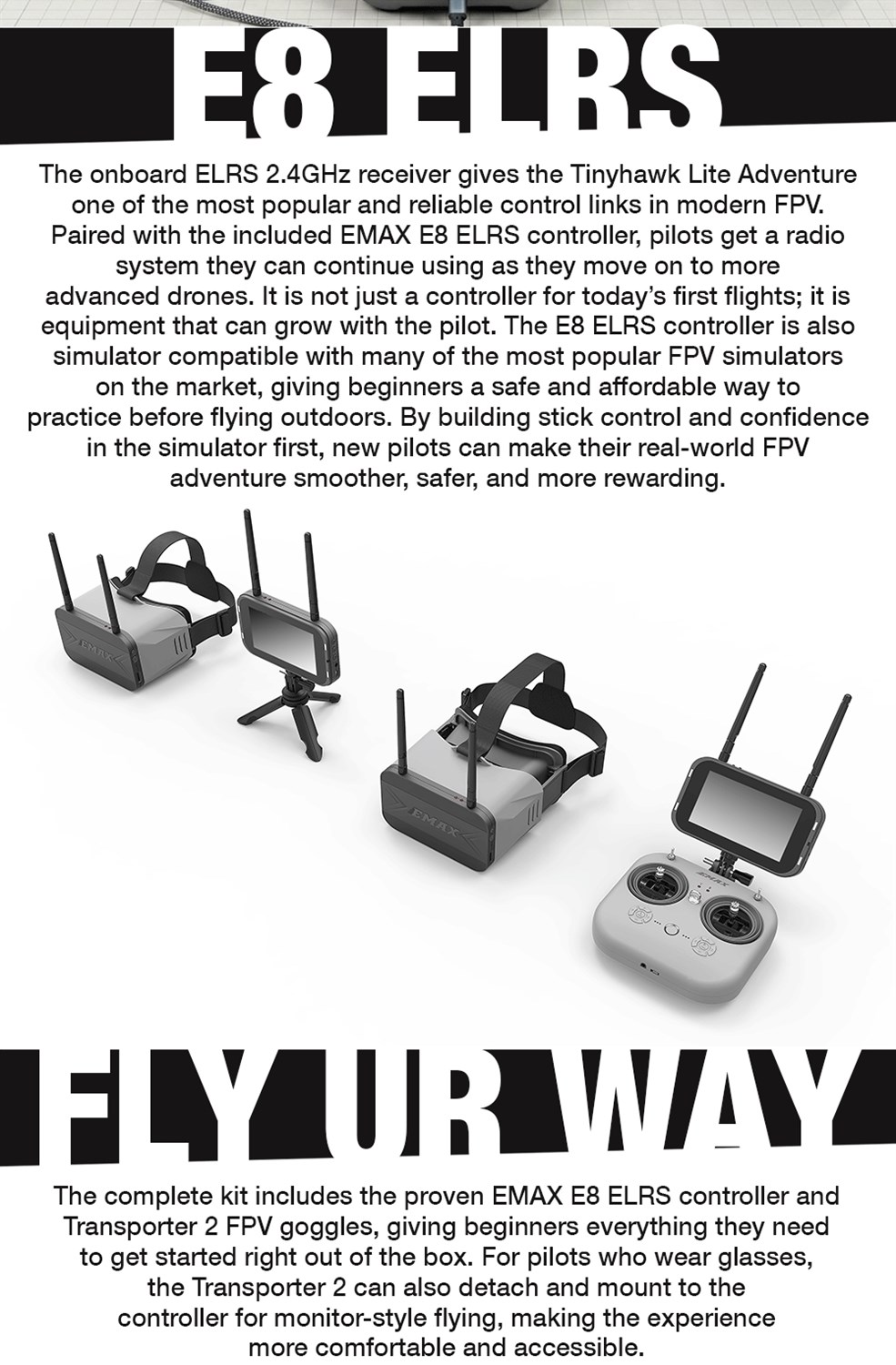 EMAX Tinyhawk Lite Adventure RTF Analog ELRS