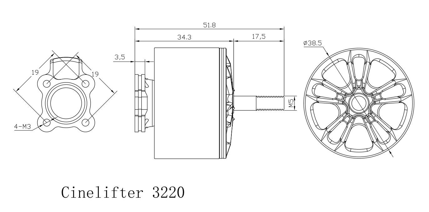 XNOVA 3220 Cinelifter Series 490KV 1pc