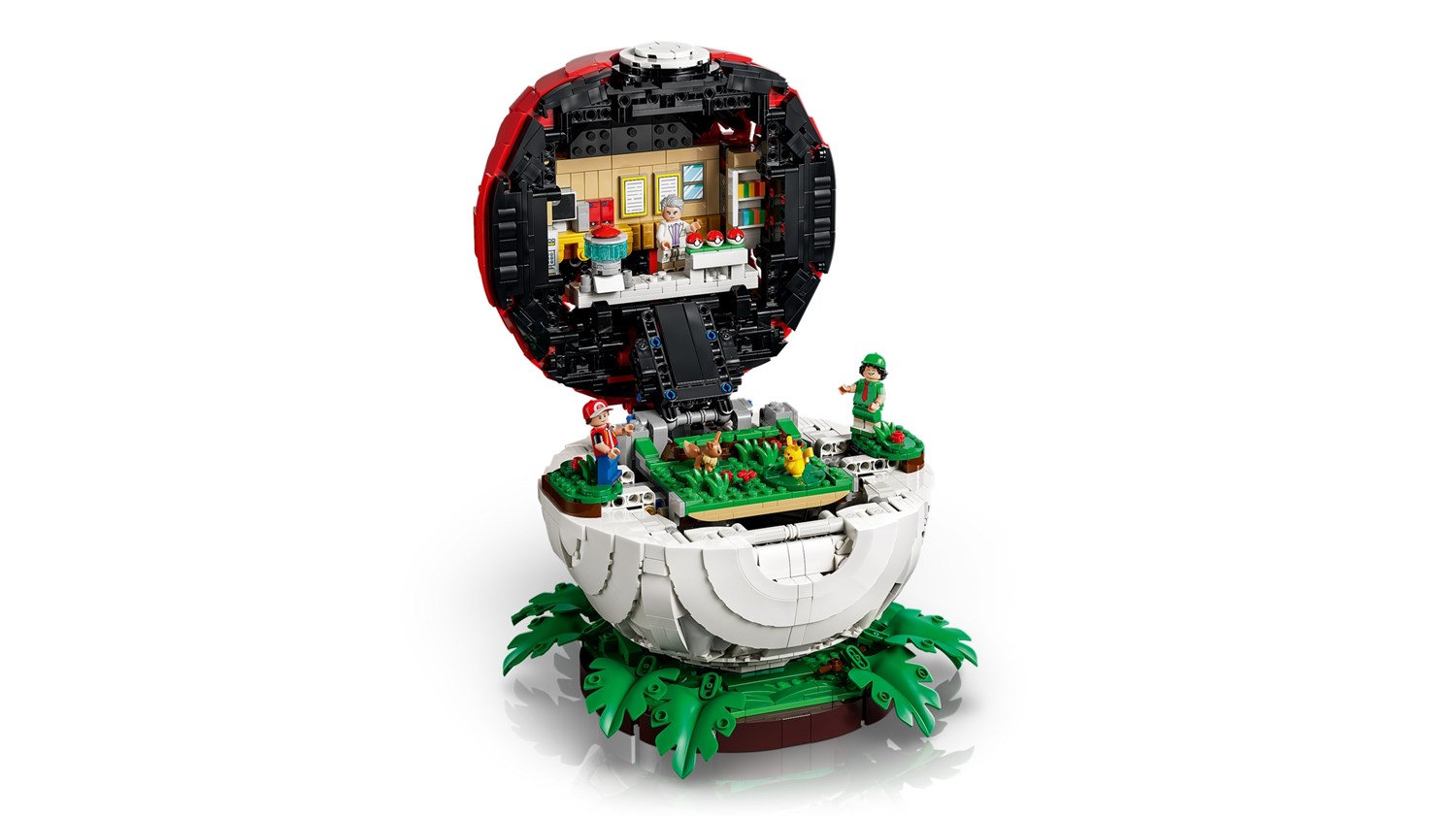 LEGO Poké Ball med ikoniska tränarögonblick