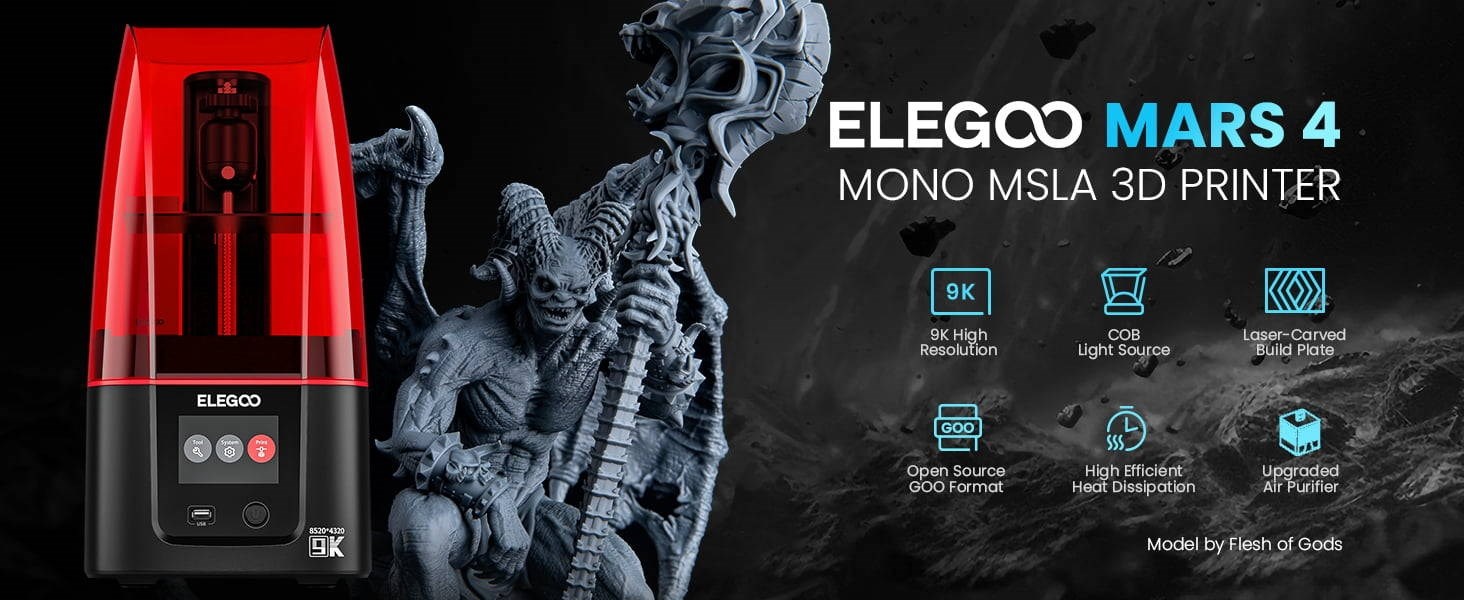 Elegoo Mars 4 9K - MSLA Resin - 3D Printer