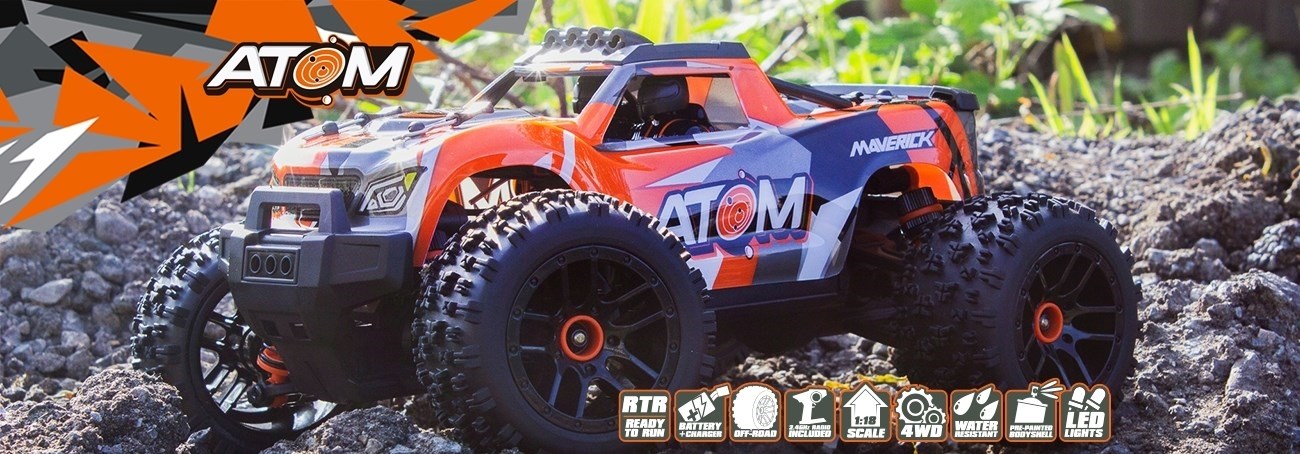 Maverick Atom 1:18 4WD Truck Orange - Komplett