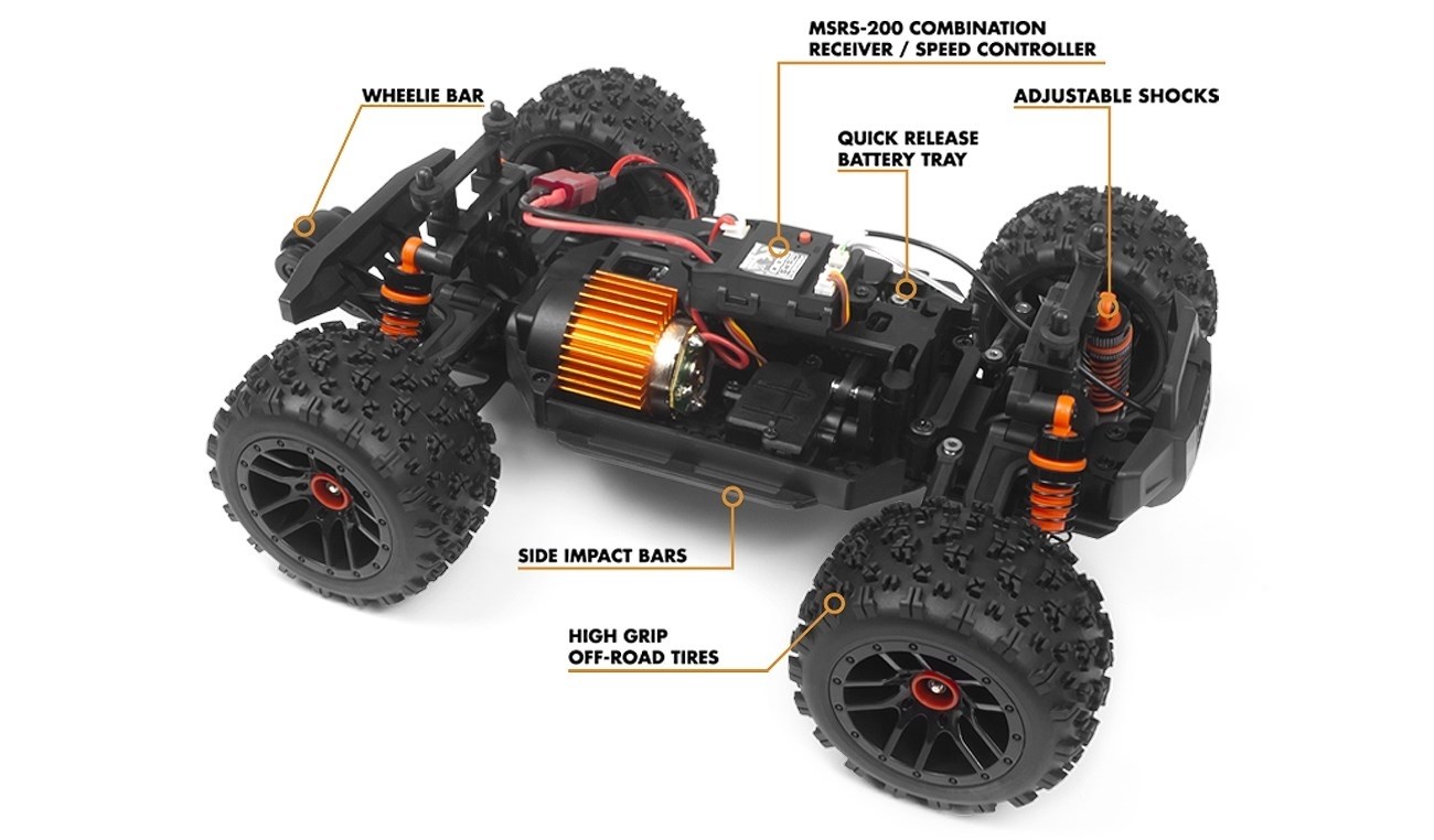 Maverick Atom 1:18 4WD Truck Orange - Komplett