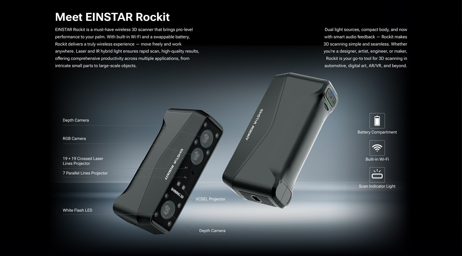 Shining 3D Einstar Rockit - 3D-skanner