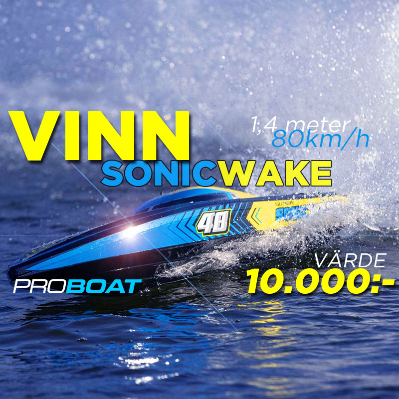 Elefun ger bort en Pro Boat Super Sonicwake RC-bt!